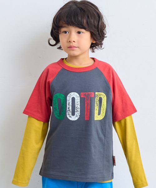 Life Support Products（ライフサポートプロダクツ）の「【防汚加工】ラグランスラングＴシャツ（Tシャツ/カットソー・キッズ・チャコール/マスタード/レッド/ブルー・80/90/95/100/110/120/130/150/140）」の17枚目の写真