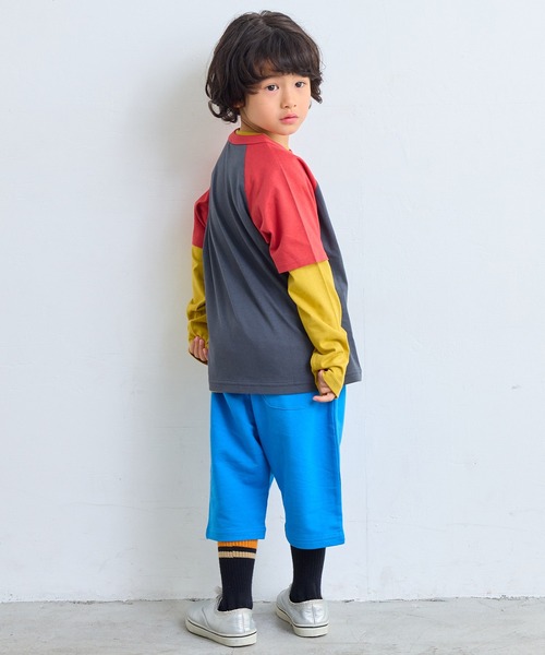 Life Support Products（ライフサポートプロダクツ）の「【防汚加工】ラグランスラングＴシャツ（Tシャツ/カットソー・キッズ・チャコール/マスタード/レッド/ブルー・80/90/95/100/110/120/130/150/140）」の20枚目の写真