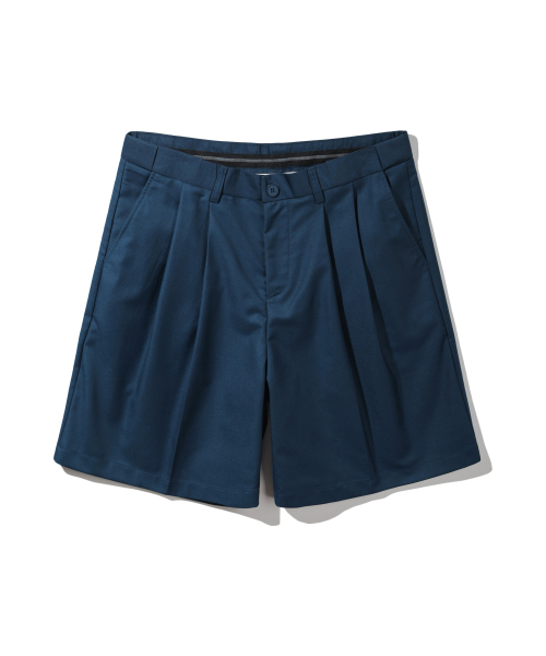 BAKKEN(バッケン)の「サイドヒドゥンバンディングツーピンタックワイドハーフパンツ BK8903_ブルー(その他パンツ・メンズ・ブルー・FREE)」の2枚目の写真