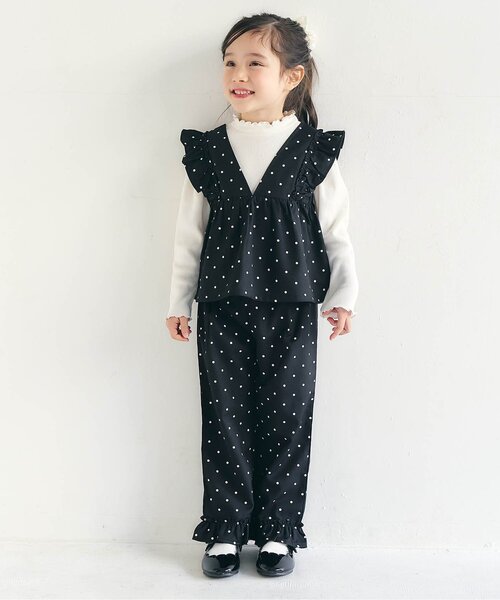 apres les cours(アプレレクール)の「メロウリブ長袖Tシャツ(Tシャツ/カットソー・キッズ・アイボリー/ブラック/ピンク/ミント/その他3・140/130/120/110/100/90/80)」の12枚目の写真