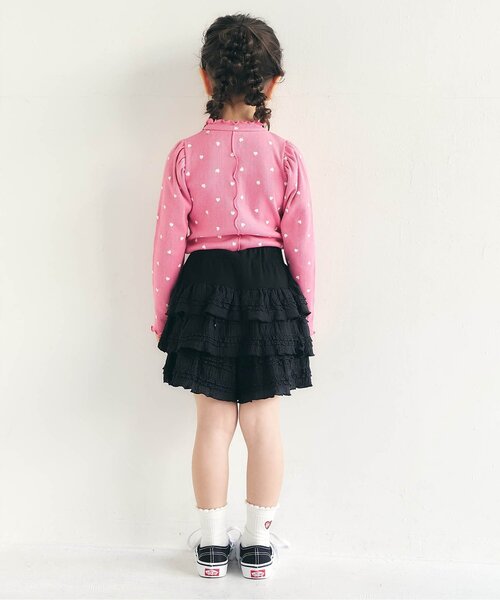 apres les cours(アプレレクール)の「メロウリブ長袖Tシャツ(Tシャツ/カットソー・キッズ・アイボリー/ブラック/ピンク/ミント/その他3・140/130/120/110/100/90/80)」の20枚目の写真