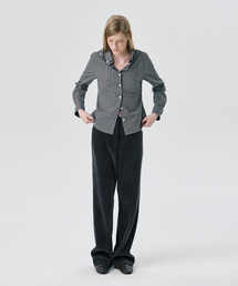 WNDERKAMMER | 25 レギュラーフィットシャツ_ブラック(シャツ/ブラウス)