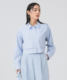 Ray BEAMS | レイヤード ヘム クロップド シャツ(シャツ/ブラウス)