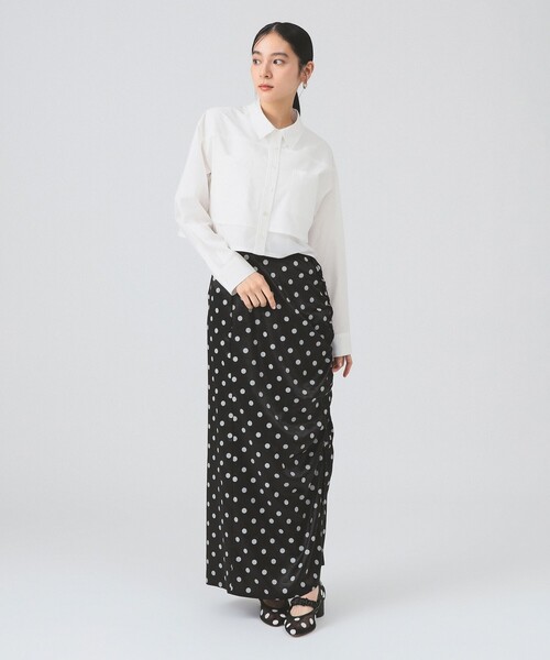 Ray BEAMS（レイビームス）の「レイヤード ヘム クロップド シャツ（シャツ/ブラウス・レディース・サックスブルー/ホワイト・ONE SIZE）」の3枚目の写真