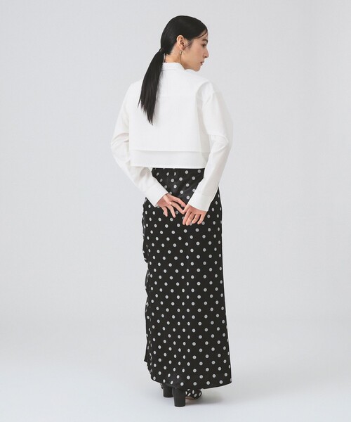 Ray BEAMS（レイビームス）の「レイヤード ヘム クロップド シャツ（シャツ/ブラウス・レディース・サックスブルー/ホワイト・ONE SIZE）」の5枚目の写真