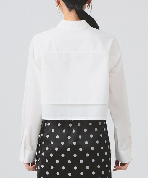 Ray BEAMS（レイビームス）の「レイヤード ヘム クロップド シャツ（シャツ/ブラウス・レディース・サックスブルー/ホワイト・ONE SIZE）」の13枚目の写真