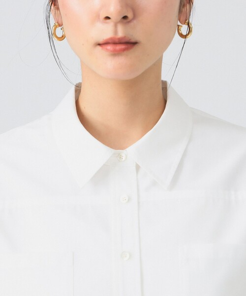 Ray BEAMS（レイビームス）の「レイヤード ヘム クロップド シャツ（シャツ/ブラウス・レディース・サックスブルー/ホワイト・ONE SIZE）」の14枚目の写真