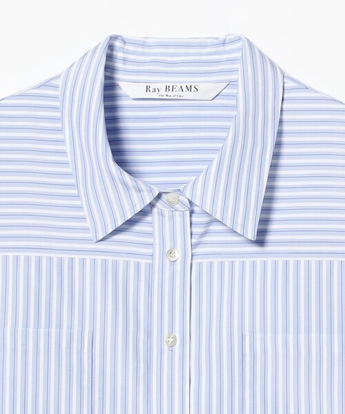 Ray BEAMS（レイビームス）の「レイヤード ヘム クロップド シャツ（シャツ/ブラウス・レディース・サックスブルー/ホワイト・ONE SIZE）」の20枚目の写真