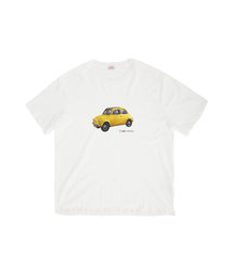 1011GALLERY（ワンゼロワンワンギャラリー）の「Gallery Yellow Car T-shirt_White（Tシャツ/カットソー）」