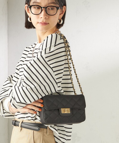 MILOS(ミロス)の「【SHIPS別注】MILOS: キルティング ショルダー(ショルダーバッグ・レディース・ブラック/オリーブ・ONE SIZE)」の5枚目の写真