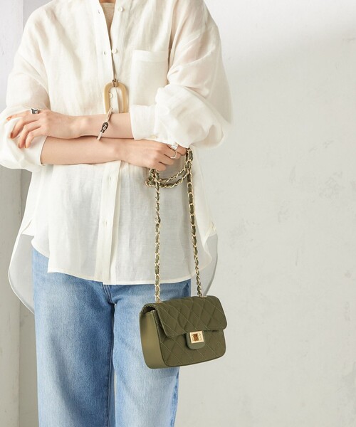 MILOS(ミロス)の「【SHIPS別注】MILOS: キルティング ショルダー(ショルダーバッグ・レディース・ブラック/オリーブ・ONE SIZE)」の10枚目の写真