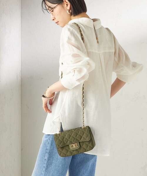 MILOS(ミロス)の「【SHIPS別注】MILOS: キルティング ショルダー(ショルダーバッグ・レディース・ブラック/オリーブ・ONE SIZE)」の15枚目の写真