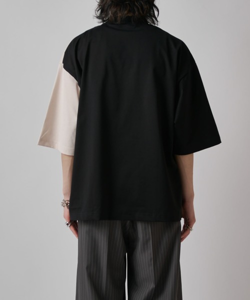Lui's(ルイス)の「【SURJENT】レイヤードデザインオーバーTシャツ(Tシャツ/カットソー・メンズ・ネイビー/ブラック・FREE)」の6枚目の写真