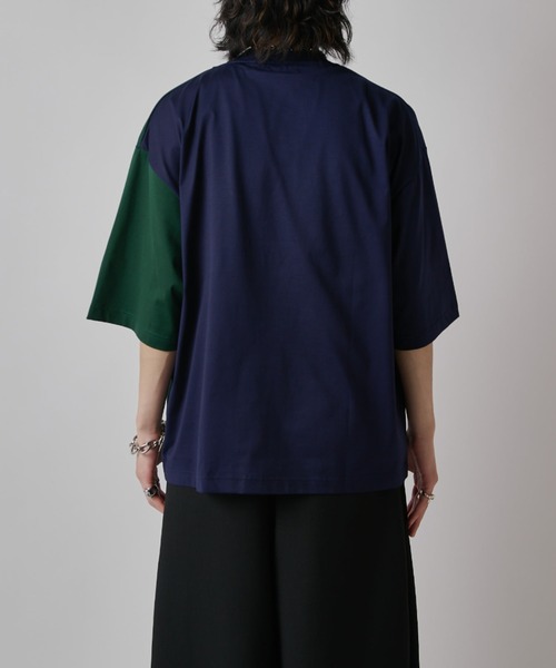 Lui's(ルイス)の「【SURJENT】レイヤードデザインオーバーTシャツ(Tシャツ/カットソー・メンズ・ネイビー/ブラック・FREE)」の12枚目の写真