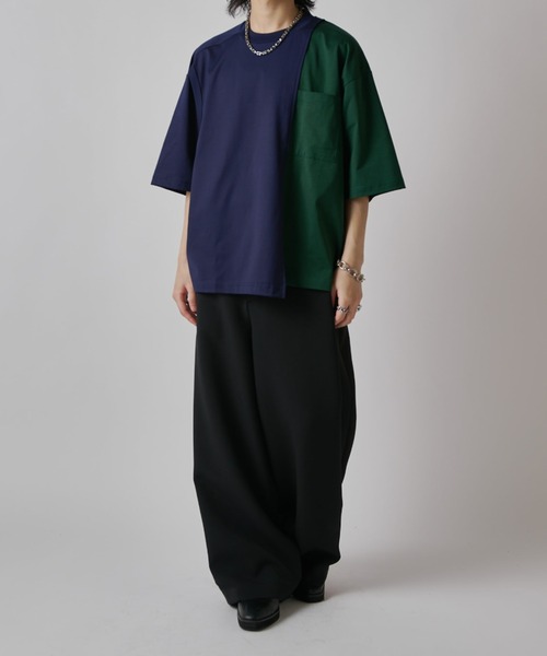 Lui's(ルイス)の「【SURJENT】レイヤードデザインオーバーTシャツ(Tシャツ/カットソー・メンズ・ネイビー/ブラック・FREE)」の13枚目の写真