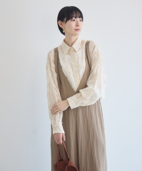 Paradise Picnic（パラダイスピクニック）の「cloche レース生地ショートシャツ（シャツ/ブラウス・レディース・アイボリー/ブラック・FREE）」の19枚目の写真