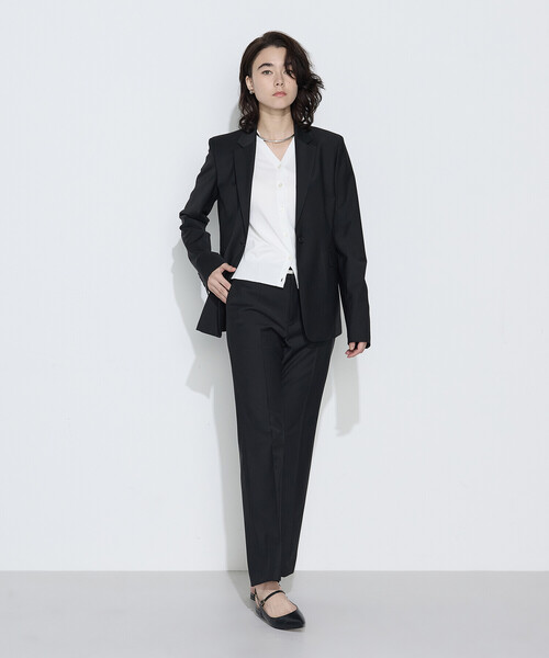 COMME CA（コムサ）の「コットンダルストレッチ Vネックカーディガン（カーディガン/ボレロ・レディース・オフホワイト/ブルー/グレー・11号/9号）」の6枚目の写真