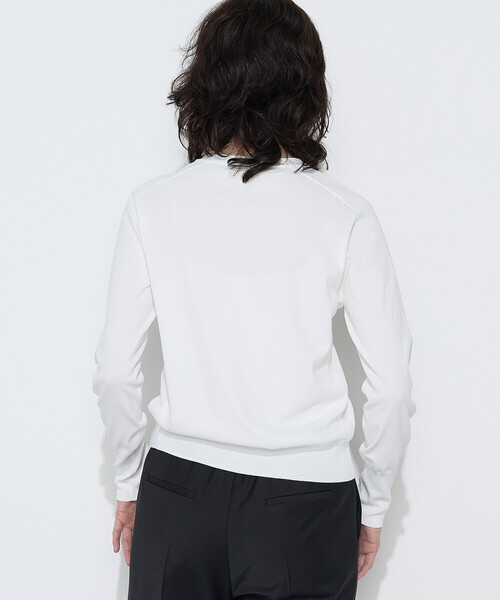 COMME CA（コムサ）の「コットンダルストレッチ Vネックカーディガン（カーディガン/ボレロ・レディース・オフホワイト/ブルー/グレー・11号/9号）」の11枚目の写真