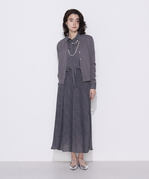 COMME CA（コムサ）の「コットンダルストレッチ Vネックカーディガン（カーディガン/ボレロ・レディース・オフホワイト/ブルー/グレー・11号/9号）」の12枚目の写真