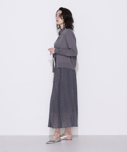 COMME CA（コムサ）の「コットンダルストレッチ Vネックカーディガン（カーディガン/ボレロ・レディース・オフホワイト/ブルー/グレー・11号/9号）」の13枚目の写真