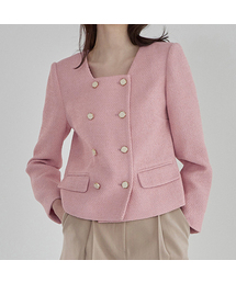 ATELIER NAIN（アトリエナイン）の「ロジスクエアネックツイードダブルジャケット(JK-2808)（テーラードジャケット）」