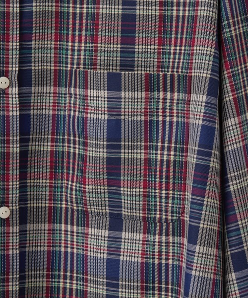 RAGEBLUE（レイジブルー）の「Madras Check Button Down Shirts/マドラスチェックボタンダウンシャツ（シャツ/ブラウス・メンズ・ホワイト系その他/ネイビー・LARGE/MEDIUM）」の4枚目の写真