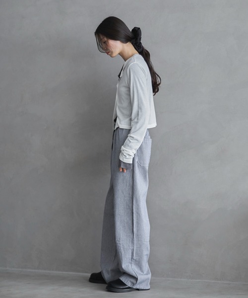 feepur（フェピュール）の「ストライプイージールーズデニム（デニムパンツ・レディース・ブラック/オフホワイト・MEDIUM/SMALL）」の10枚目の写真