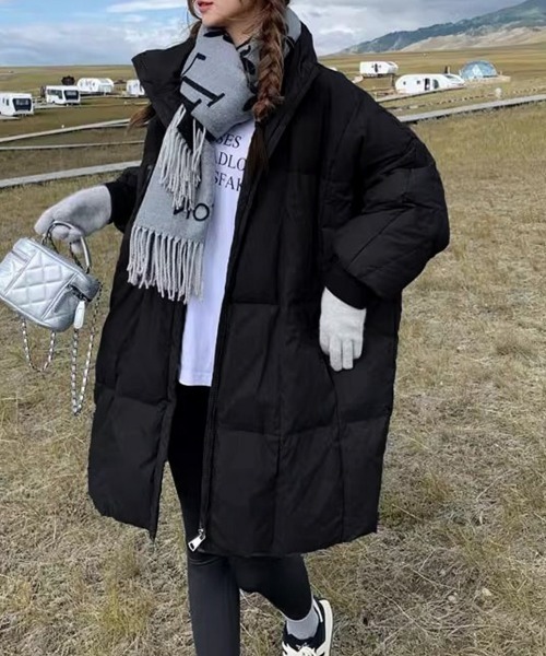 Miniministore（ミニミニストア）の「スタンドカラー中綿ダウンコート ゆったり（その他アウター・レディース・ブラック/ダークグレー/ベージュ・FREE）」の20枚目の写真