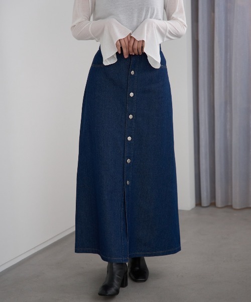 model：163cm / size：F / インディゴブルー