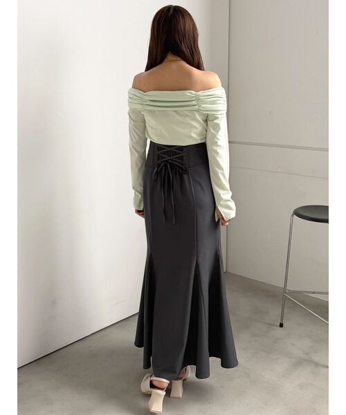 FILA(フィラ)の「【FILA別注】裏毛オフショルトップス(Tシャツ/カットソー・レディース・ミント/ブルー・FREE)」の19枚目の写真