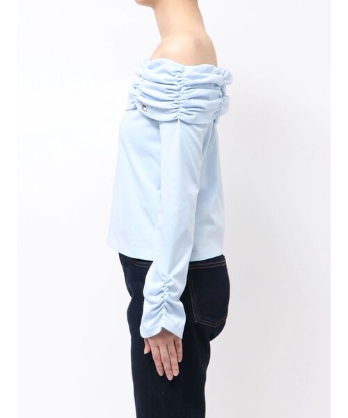 FILA(フィラ)の「【FILA別注】裏毛オフショルトップス(Tシャツ/カットソー・レディース・ミント/ブルー・FREE)」の22枚目の写真