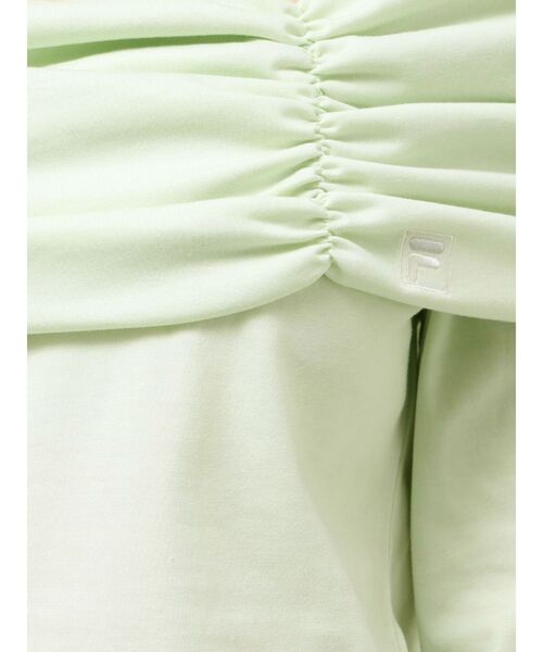 FILA(フィラ)の「【FILA別注】裏毛オフショルトップス(Tシャツ/カットソー・レディース・ミント/ブルー・FREE)」の13枚目の写真