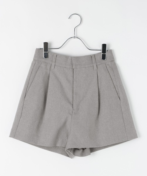 PAGEBOY（ページボーイ）の「【紫外線カット/接触冷感/イージーケア/セットアップ対応】バスケットショートパンツ（スラックス・レディース・グレー/ブラック・FREE）」の5枚目の写真