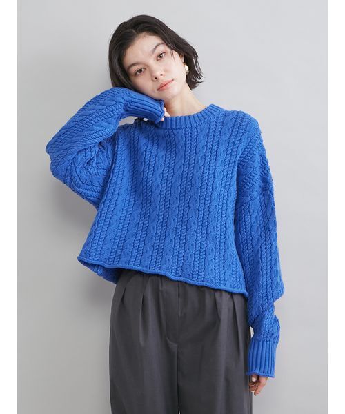 トゥデイフル♡ウールケーブルニット♡美品♡ボリュームニット♡ショート丈 TODAYFUL（トゥデイフル）の「ケーブルウールニット（ニット/セーター