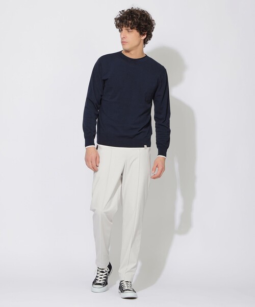 CB CRESTBRIDGE(シービークレストブリッジ)の「【Quiet checkシリーズ】ライトニットプルオーバー(ニット/セーター・レディース・ブルー系その他4/ネイビー/オフホワイト・3/1)」の10枚目の写真
