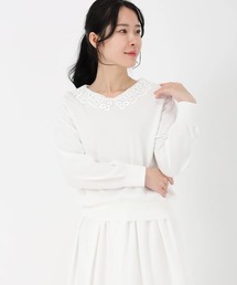 STRAWBERRY-FIELDS | アメリ―ストレッチ_レース衿ニット(ニット/セーター)