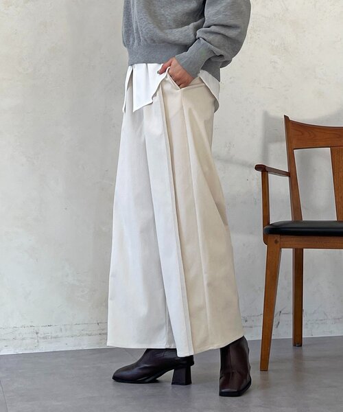 un dix cors(アンディコール)の「ストレッチ起毛リブ替えパンツ(その他パンツ・レディース・ブルー/アイボリー/ブラック・FREE)」の5枚目の写真