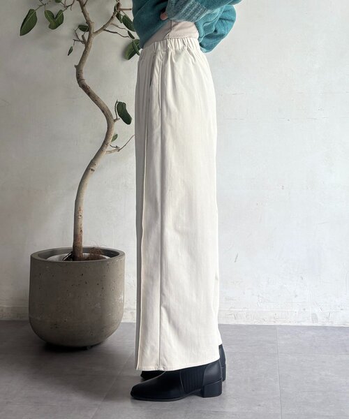 un dix cors(アンディコール)の「ストレッチ起毛リブ替えパンツ(その他パンツ・レディース・ブルー/アイボリー/ブラック・FREE)」の11枚目の写真