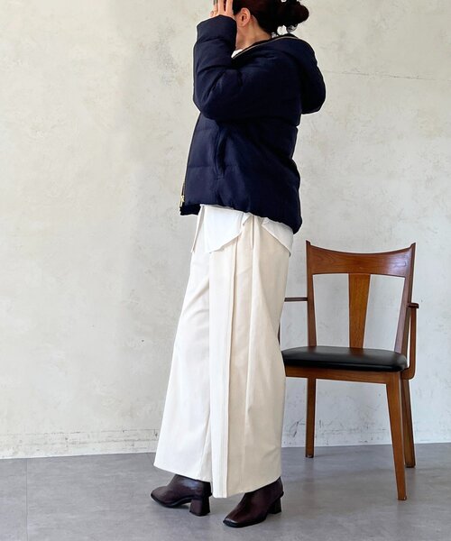 un dix cors(アンディコール)の「ストレッチ起毛リブ替えパンツ(その他パンツ・レディース・ブルー/アイボリー/ブラック・FREE)」の20枚目の写真