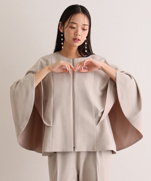 洗える】ケープ風セレモニーフォーマルセットアップ 入学式 卒業式 母