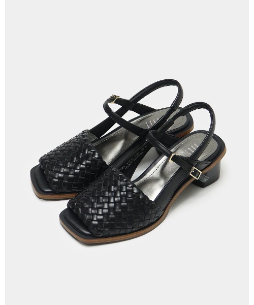 fitfit(フィットフィット)の「ソフトメッシュブロックヒールサンダル(サンダル・レディース・ブラック/キャメル・25.0cm/24.5cm/24cm/23.5cm/23cm/22.5cm/22cm)」の6枚目の写真