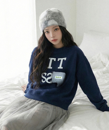 TEESSERT（ティーザート）の「TT_S2 オーバーサイズ スウェット + コンマポーチ セット (ネイビーver.)（スウェット）」