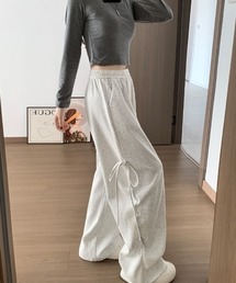 semuse（セミューズ）の「シャーリングリボンスウェットパンツ（スウェットパンツ）」