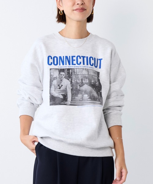 Johnbull（ジョンブル）の「【Johnbull】フォトプリント裏毛スウェット-LIFE CONNECTICUT SWT（スウェット・レディース・ライトグレー・M）」の11枚目の写真