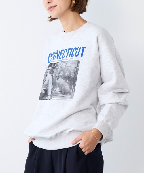 Johnbull（ジョンブル）の「【Johnbull】フォトプリント裏毛スウェット-LIFE CONNECTICUT SWT（スウェット・レディース・ライトグレー・M）」の12枚目の写真