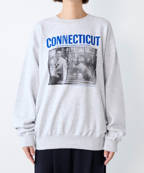 Johnbull（ジョンブル）の「【Johnbull】フォトプリント裏毛スウェット-LIFE CONNECTICUT SWT（スウェット・レディース・ライトグレー・M）」の4枚目の写真