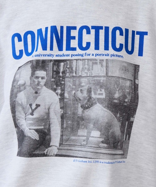 Johnbull（ジョンブル）の「【Johnbull】フォトプリント裏毛スウェット-LIFE CONNECTICUT SWT（スウェット・レディース・ライトグレー・M）」の9枚目の写真