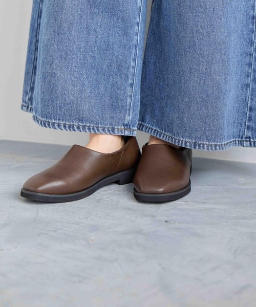 studio CLIP（スタディオクリップ）の「【軽量/抗菌防臭/クッションインソール】スクエアスリッポン（スリッポン・レディース・ブラック/ブラウン・MEDIUM/LARGE）」の20枚目の写真