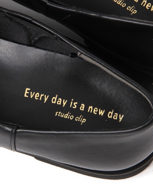 studio CLIP（スタディオクリップ）の「【軽量/抗菌防臭/クッションインソール】スクエアスリッポン（スリッポン・レディース・ブラック/ブラウン・MEDIUM/LARGE）」の13枚目の写真