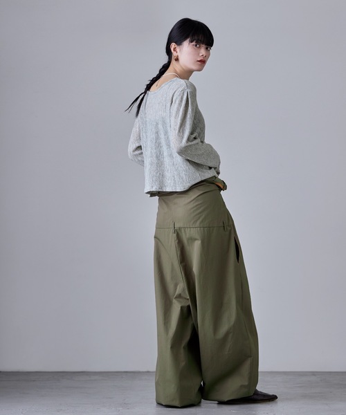 etoll.（エトル）の「2wayクレープシアーカーディガン（カーディガン/ボレロ・レディース・ブラック/オフホワイト/杢グレー/ブルー・M）」の7枚目の写真